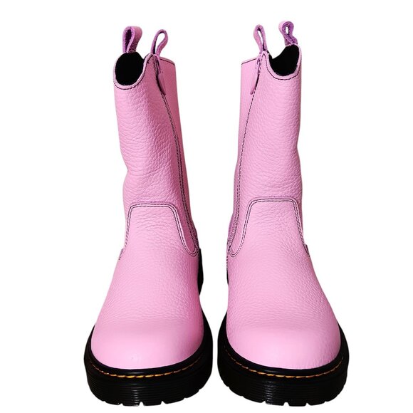 Dr. Martens Youth Junior‎ Big Kid 5 EU 36 Heart Nappa Leather Pull-on Boots Pink - Picture 3 of 12